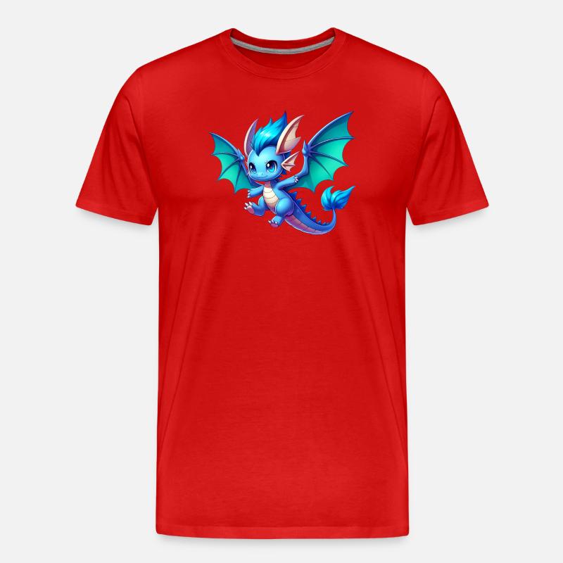 Drache - Männer Premium Bio T-Shirt - Rot