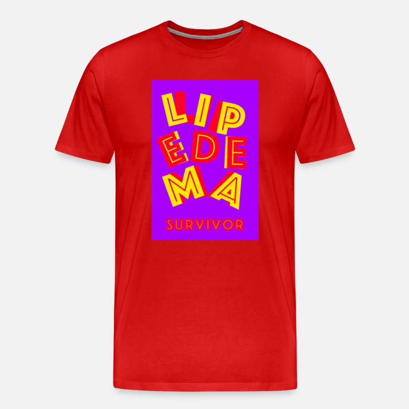 Lipedema Survivor - Männer Premium Bio T-Shirt - Rot