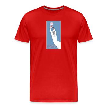 Tu es belle - T-shirt bio Premium Homme - rouge - Devant - Damien (186cm)