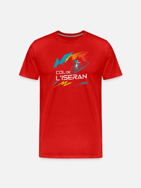 Col de l’Iseran Cycling Art - Men's Premium Organic T-Shirt - red
