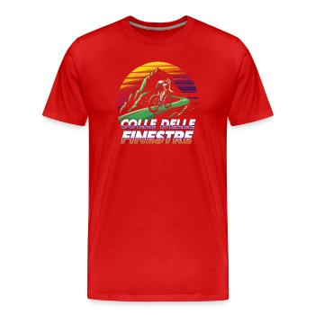 Colle delle Finestre Italien - Legendärer Radsport - Männer Premium Bio T-Shirt - Rot - Vorne - Damien (186cm)