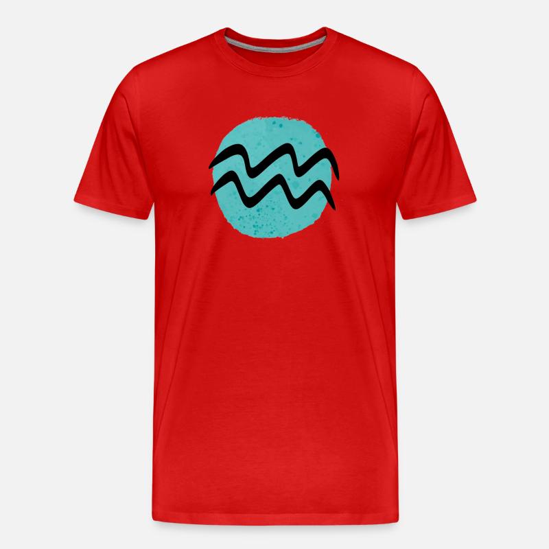 Sternzeichen Wassermann - Männer Premium Bio T-Shirt - Rot