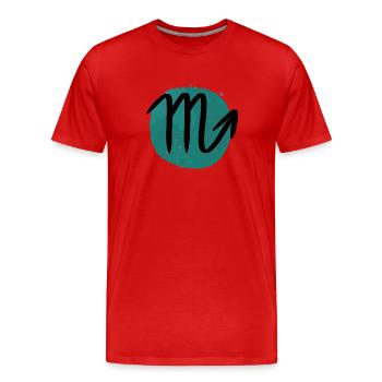 Sternzeichen Skorpion - Männer Premium Bio T-Shirt - Rot - Vorne - Damien (186cm)