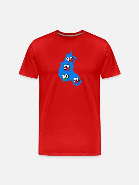 Région champardennaise - T-shirt bio Premium Homme - rouge