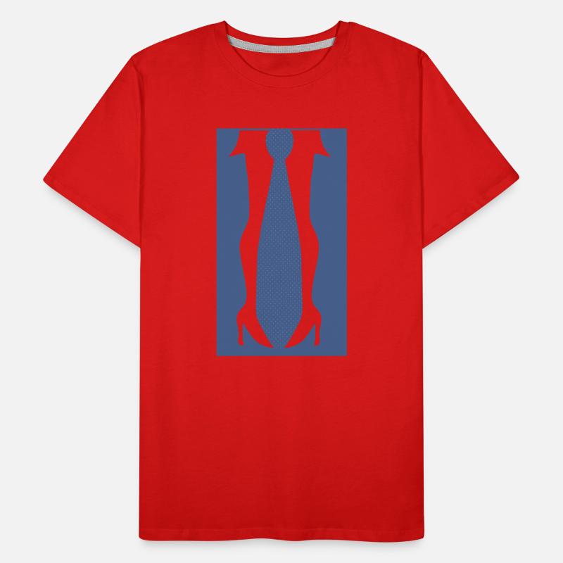 Beine mit hohen Absätzen oder einer Krawatte in dieser lustigen Optik Männer Premium Bio T-Shirt