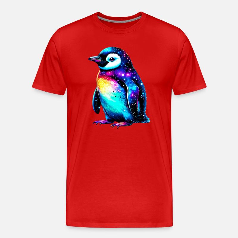 Penguin - Men's Premium Organic T-Shirt - red