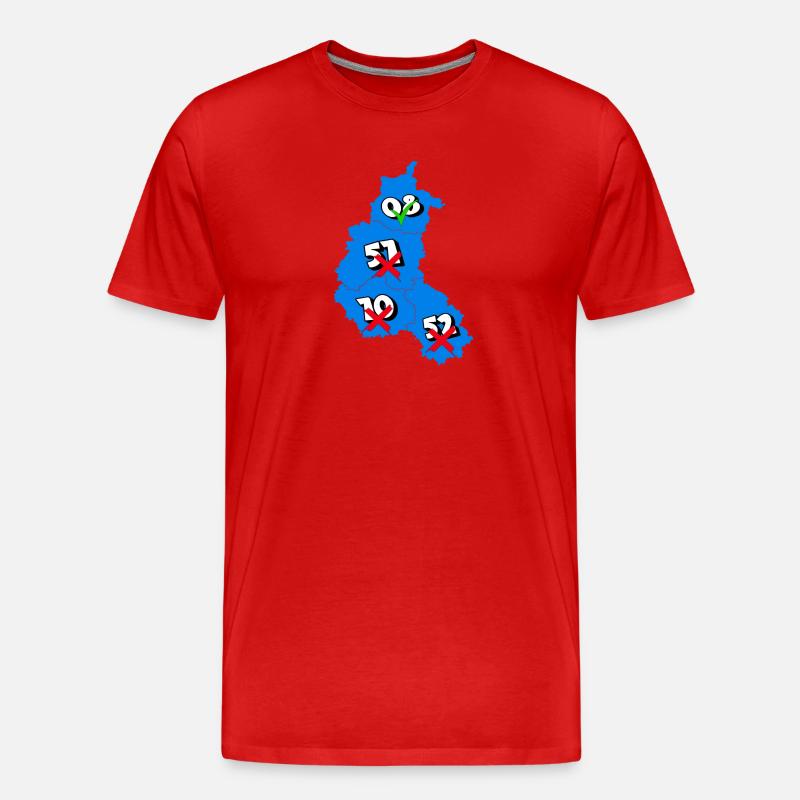 Region Champardennaise - Männer Premium Bio T-Shirt - Rot