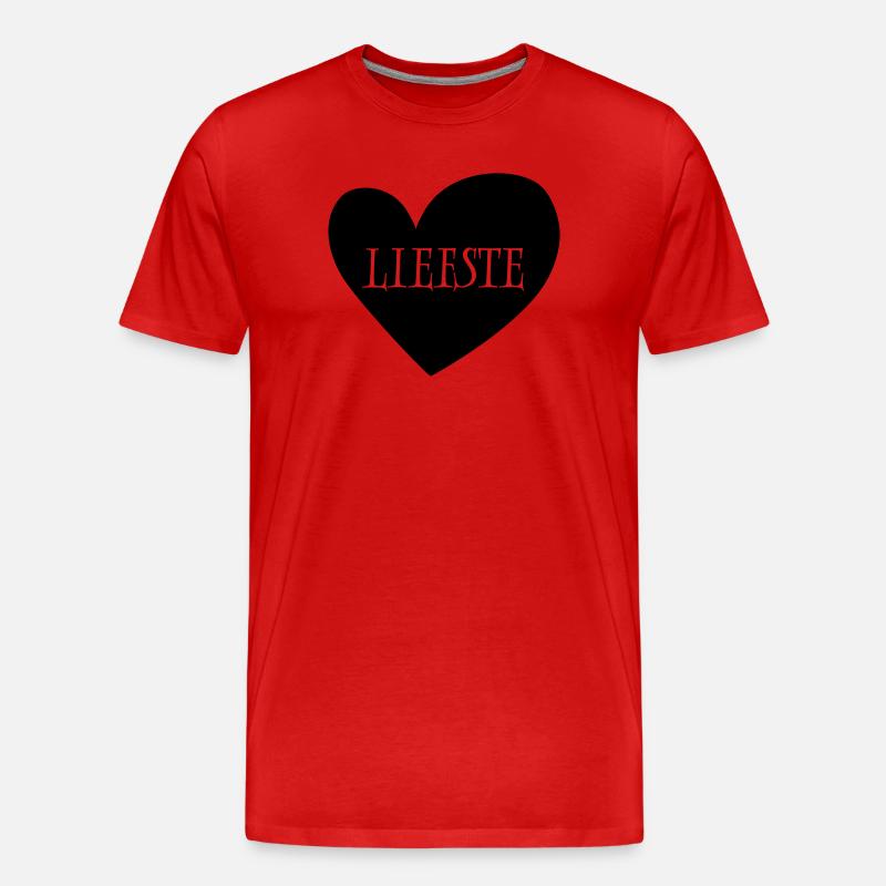 23 Liebestes Herz Rot - Männer Premium Bio T-Shirt - Rot
