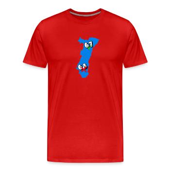 Alsace Region - Men's Premium Organic T-Shirt - red - Front - Damien (186cm)