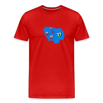Ile de France Region - Männer Premium Bio T-Shirt - Rot - Vorne - Damien (186cm)