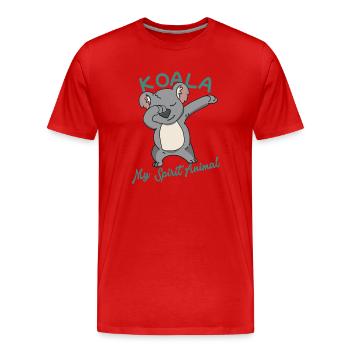 Koala is my Spirit Animal - Männer Premium Bio T-Shirt - Rot - Vorne - Damien (186cm)