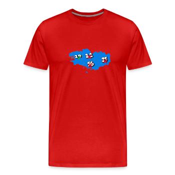 Région bretagne - T-shirt bio Premium Homme - rouge - Devant - Damien (186cm)