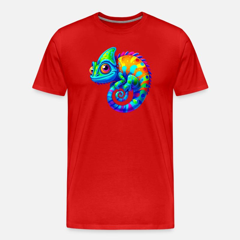 Chamäleon - Männer Premium Bio T-Shirt - Rot