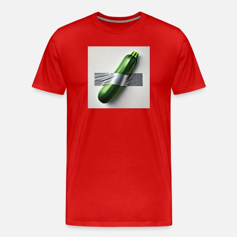 Courgettes encadrées par un ruban - T-shirt bio Premium Homme - rouge