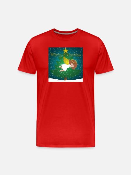 Sleeping Angel - Men's Premium Organic T-Shirt - red