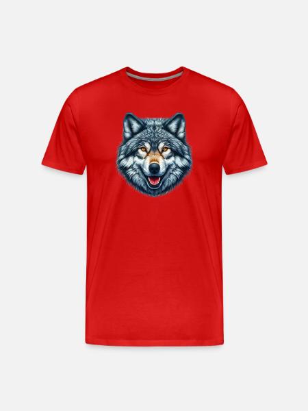 Loup - T-shirt bio Premium Homme - rouge