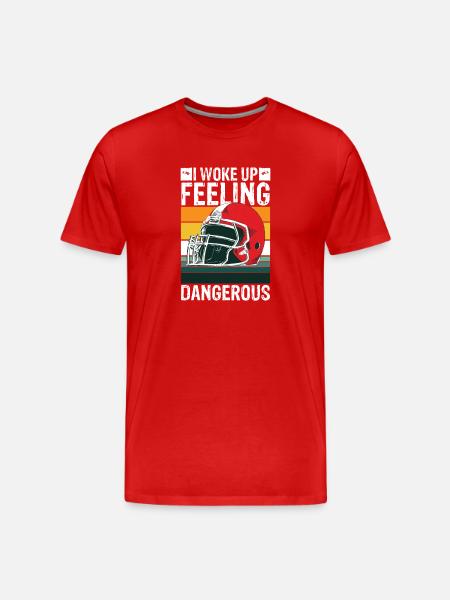 I woke up feeling - Männer Premium Bio T-Shirt - Rot