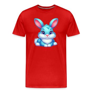 Kaninchen - Männer Premium Bio T-Shirt - Rot - Vorne - Damien (186cm)