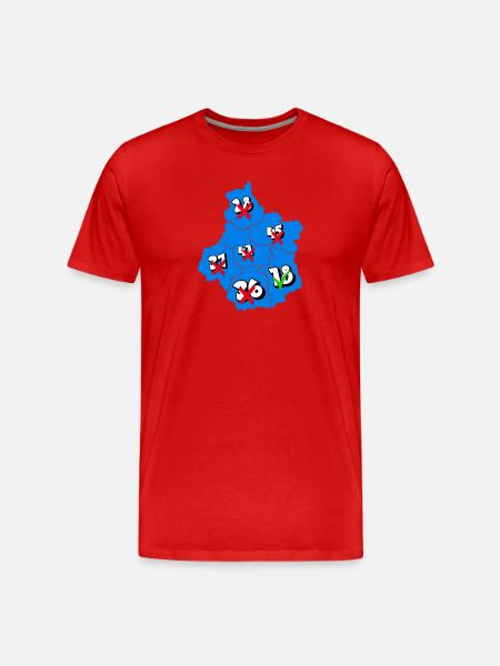 Région centre - T-shirt bio Premium Homme - rouge