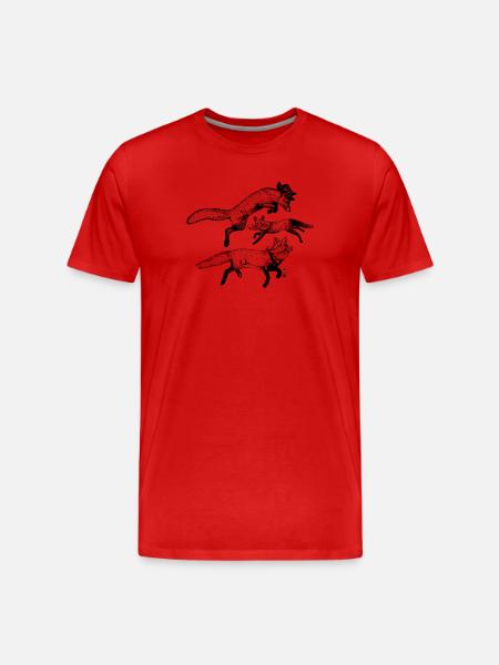 Les 3 Renards - T-shirt bio Premium Homme - rouge