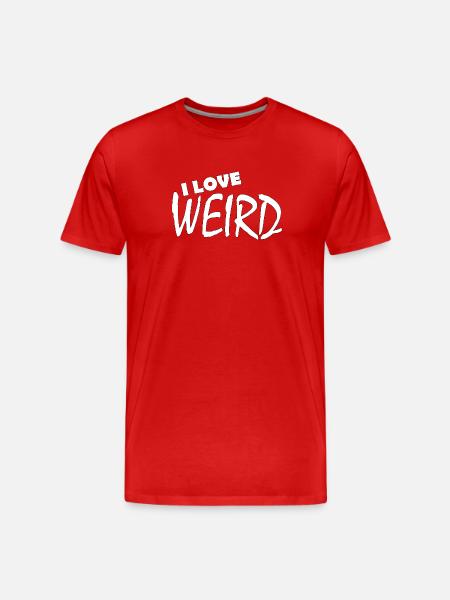 I LOVE WEIRD - Men's Premium Organic T-Shirt - red