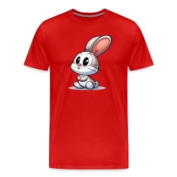 Lapin - T-shirt bio Premium Homme - rouge - Devant - Damien (186cm)