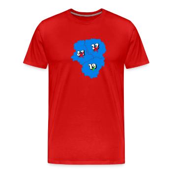 Limousin Region - Männer Premium Bio T-Shirt - Rot - Vorne - Damien (186cm)