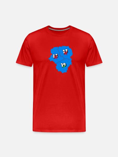 Limousin Region - Men's Premium Organic T-Shirt - red