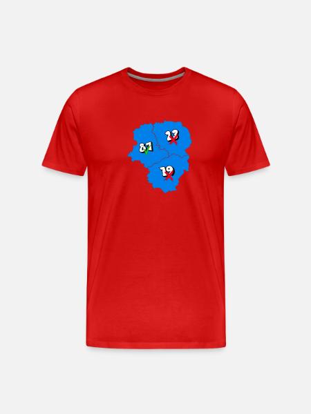Région Limousin - T-shirt bio Premium Homme - rouge