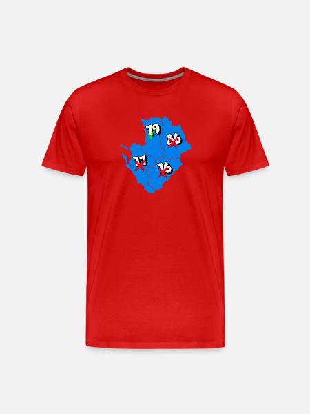 Région Poitou-Charentes - T-shirt bio Premium Homme - rouge