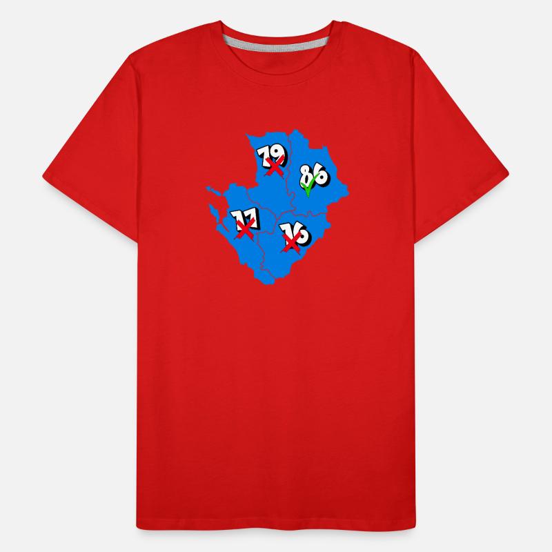 Région Poitou-Charentes T-shirt bio Premium Homme