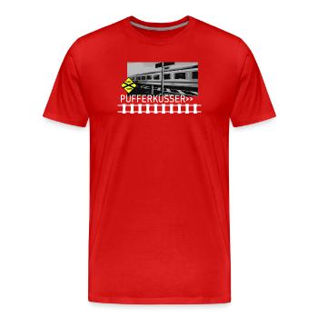 Tampon Kisser - T-shirt bio Premium Homme - rouge - Devant - Damien (186cm)
