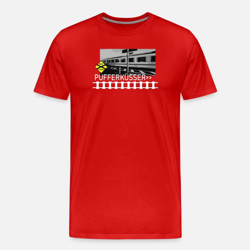 PUFFERKÜSSER - Männer Premium Bio T-Shirt - Rot