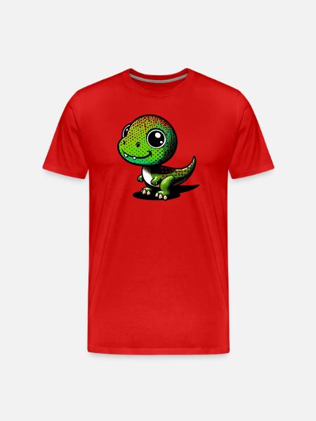 Dinosaur - Men's Premium Organic T-Shirt - red