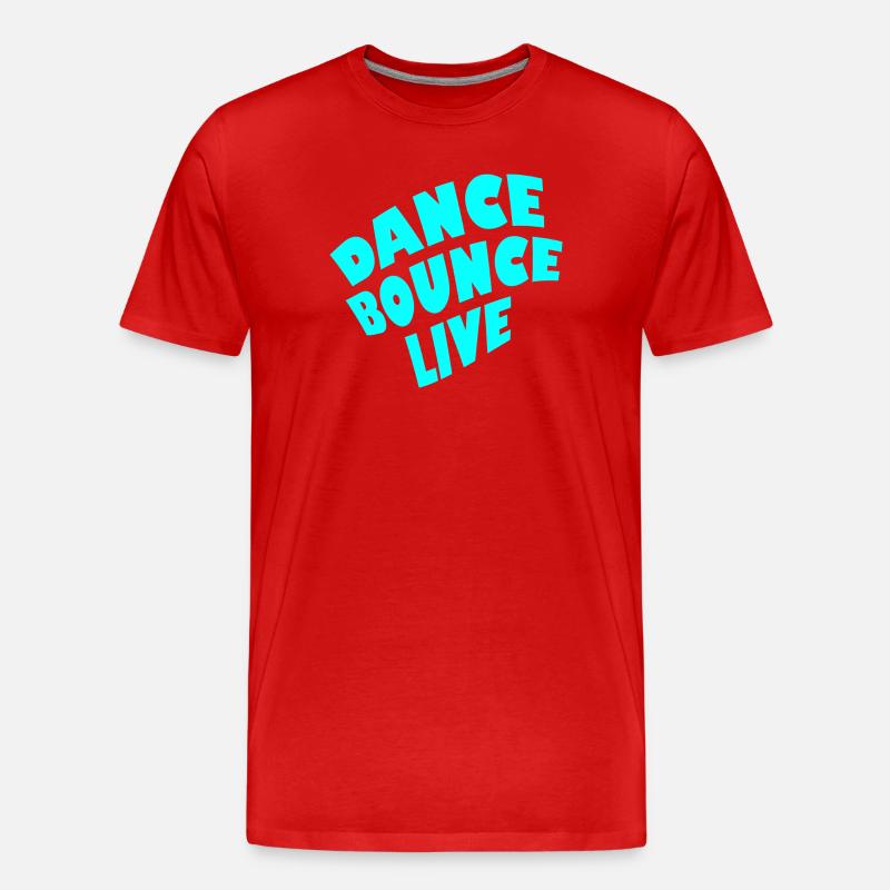 dance bounce live - Männer Premium Bio T-Shirt - Rot
