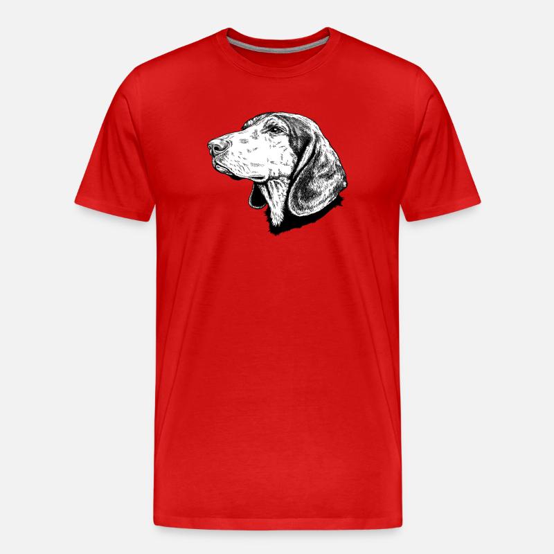 Griechische Bracke sw Hellenikos Ichnilatis - Männer Premium Bio T-Shirt - Rot