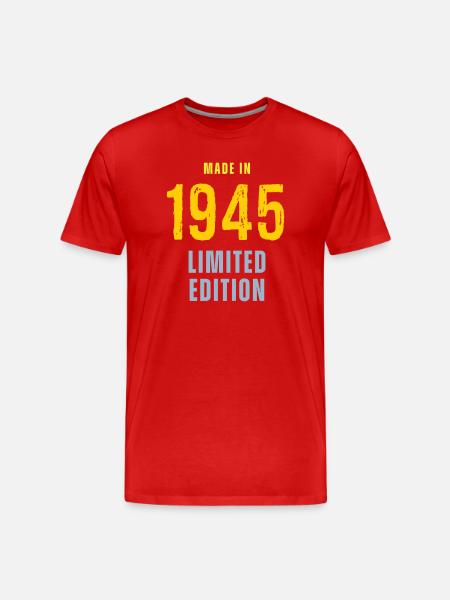 Fabriqué en 1945, édition limitée - T-shirt bio Premium Homme - rouge