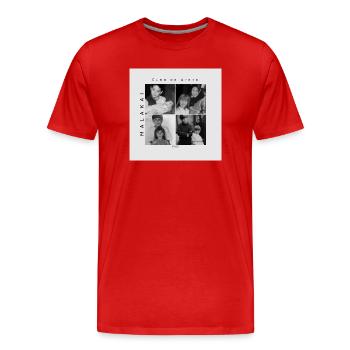 Cuna de Arena - Männer Premium Bio T-Shirt - Rot - Vorne - Damien (186cm)