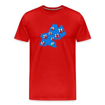 Midi-Pyrénées Region - Männer Premium Bio T-Shirt - Rot - Vorne - Damien (186cm)