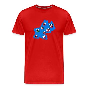 Midi-Pyrénées Region - Männer Premium Bio T-Shirt - Rot - Vorne - Damien (186cm)
