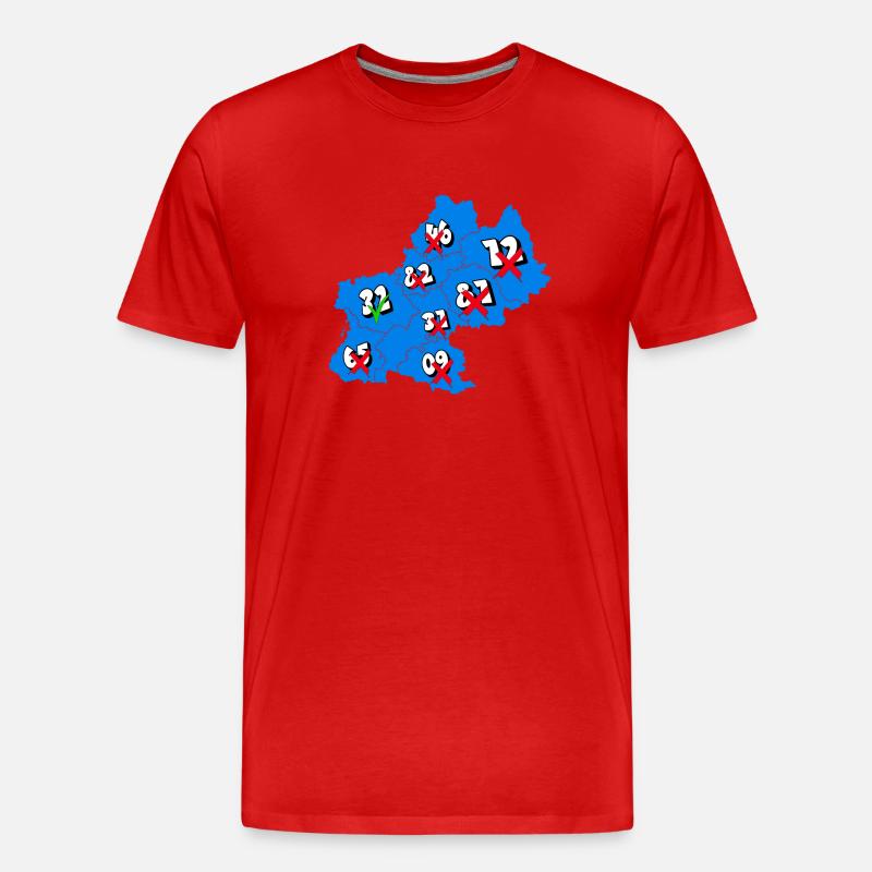 Midi-Pyrénées Region - Männer Premium Bio T-Shirt - Rot
