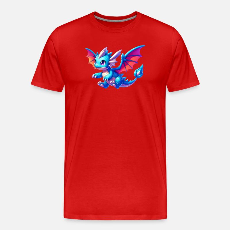 Drache - Männer Premium Bio T-Shirt - Rot