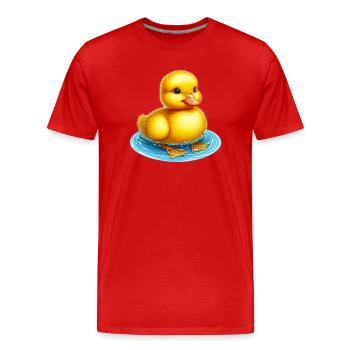 Caneton Canard Canard Canard - T-shirt bio Premium Homme - rouge - Devant - Damien (186cm)