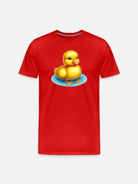 Duckling Duck Duck Duck - Men's Premium Organic T-Shirt - red