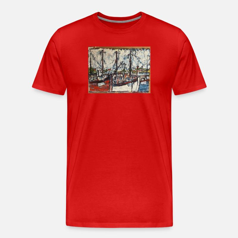 Snogebæk - Männer Premium Bio T-Shirt - Rot