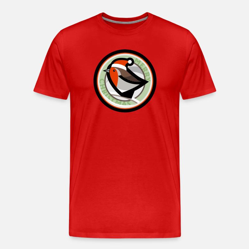 Robin de Noël - T-shirt bio Premium Homme - rouge