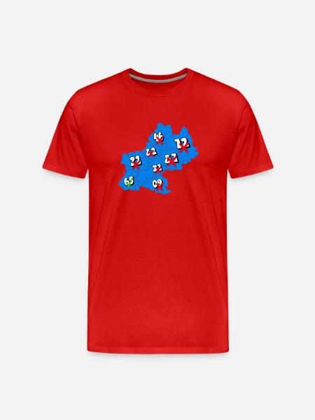 Midi-Pyrénées Region - Men's Premium Organic T-Shirt - red