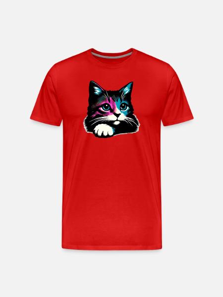 Chat - T-shirt bio Premium Homme - rouge