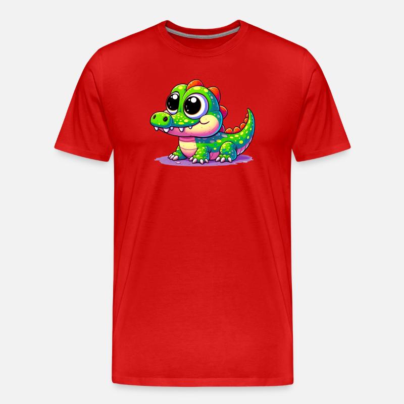 Alligator-Krokodil - Männer Premium Bio T-Shirt - Rot