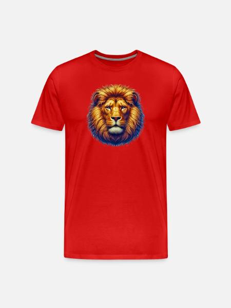 Lion - Men's Premium Organic T-Shirt - red